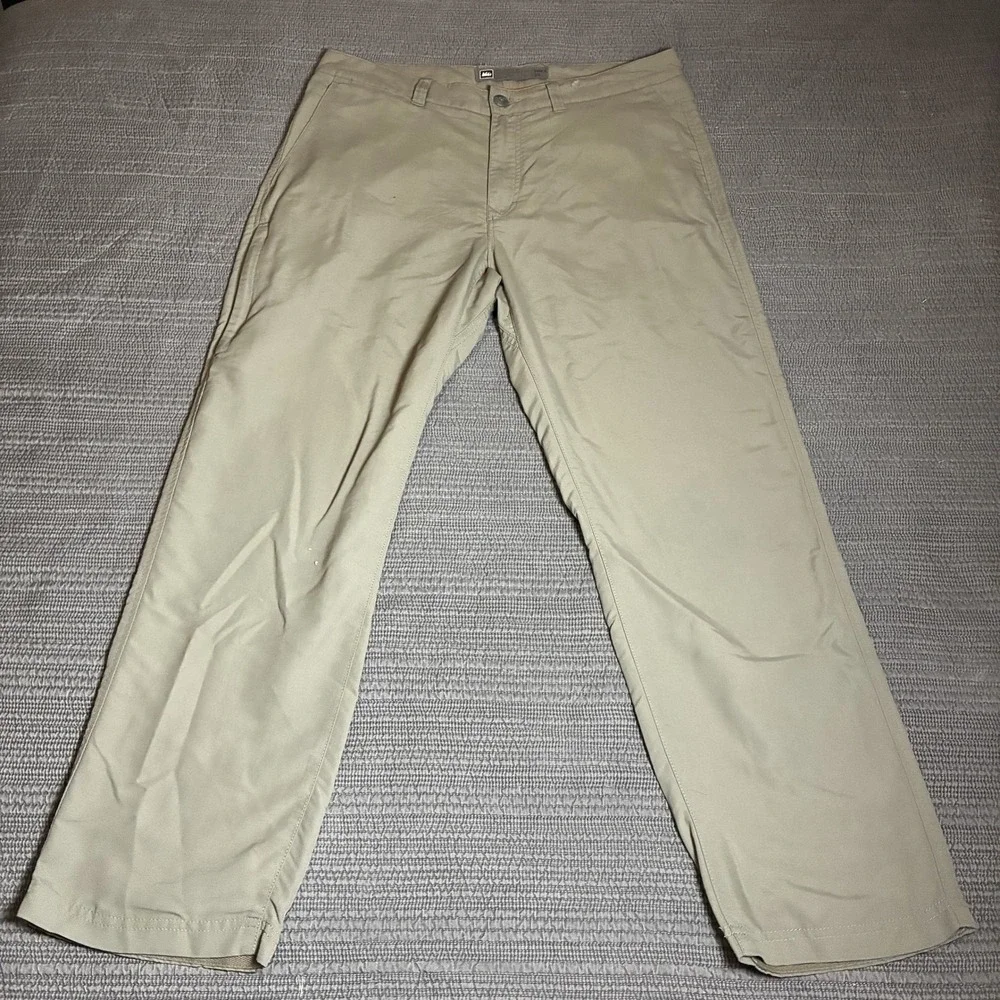 REI Co-op Mens Hiking Pants 34x30 Khaki Tan Outdoor Lightweight Straight Leg 139
